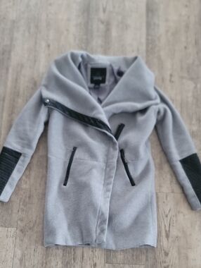 Streetwear Society Gray Coat with Black Trim